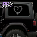 Barbed Wire Heart Car Window Decal