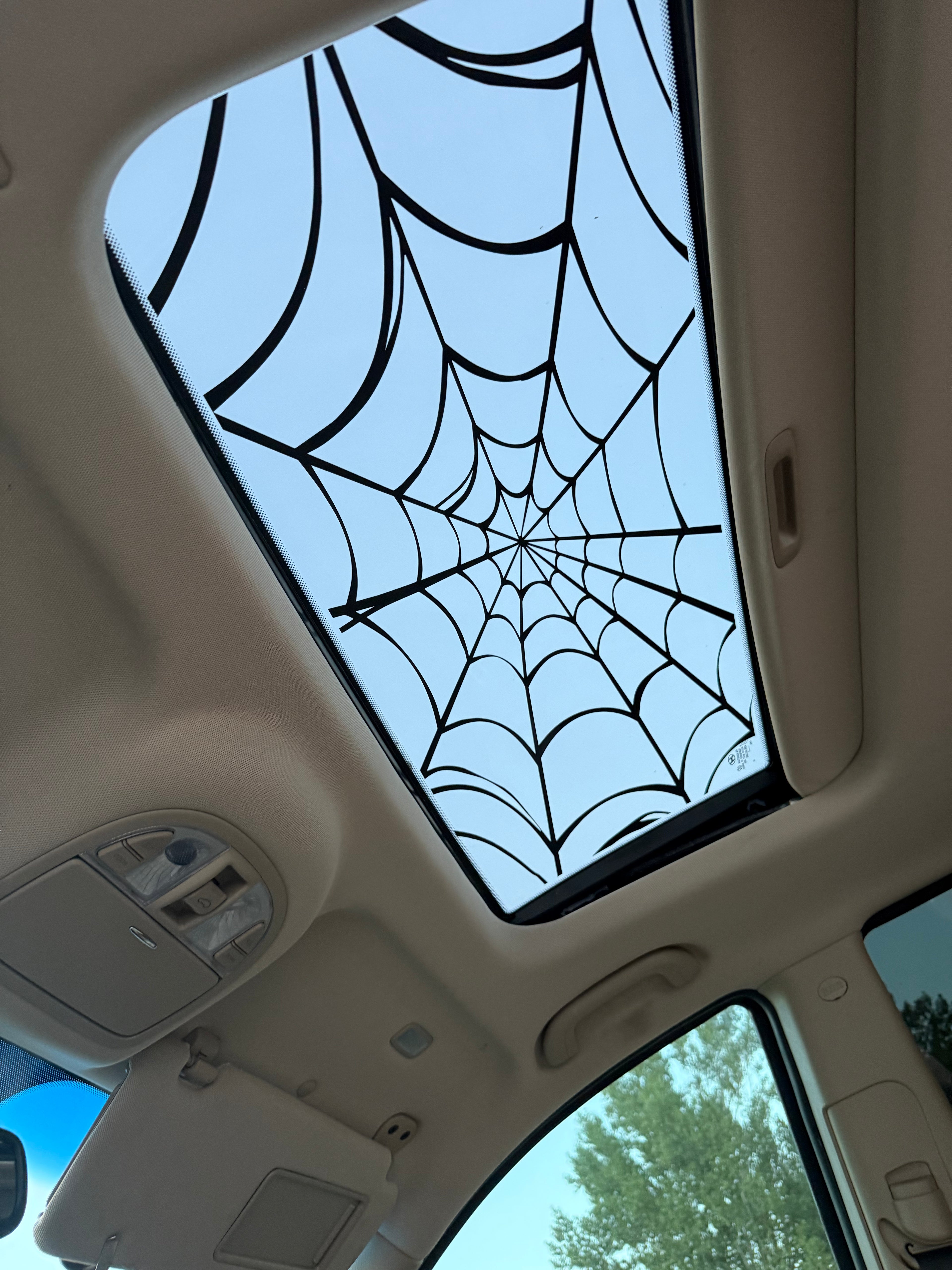 Spider-Web Sun Roof Car Decal