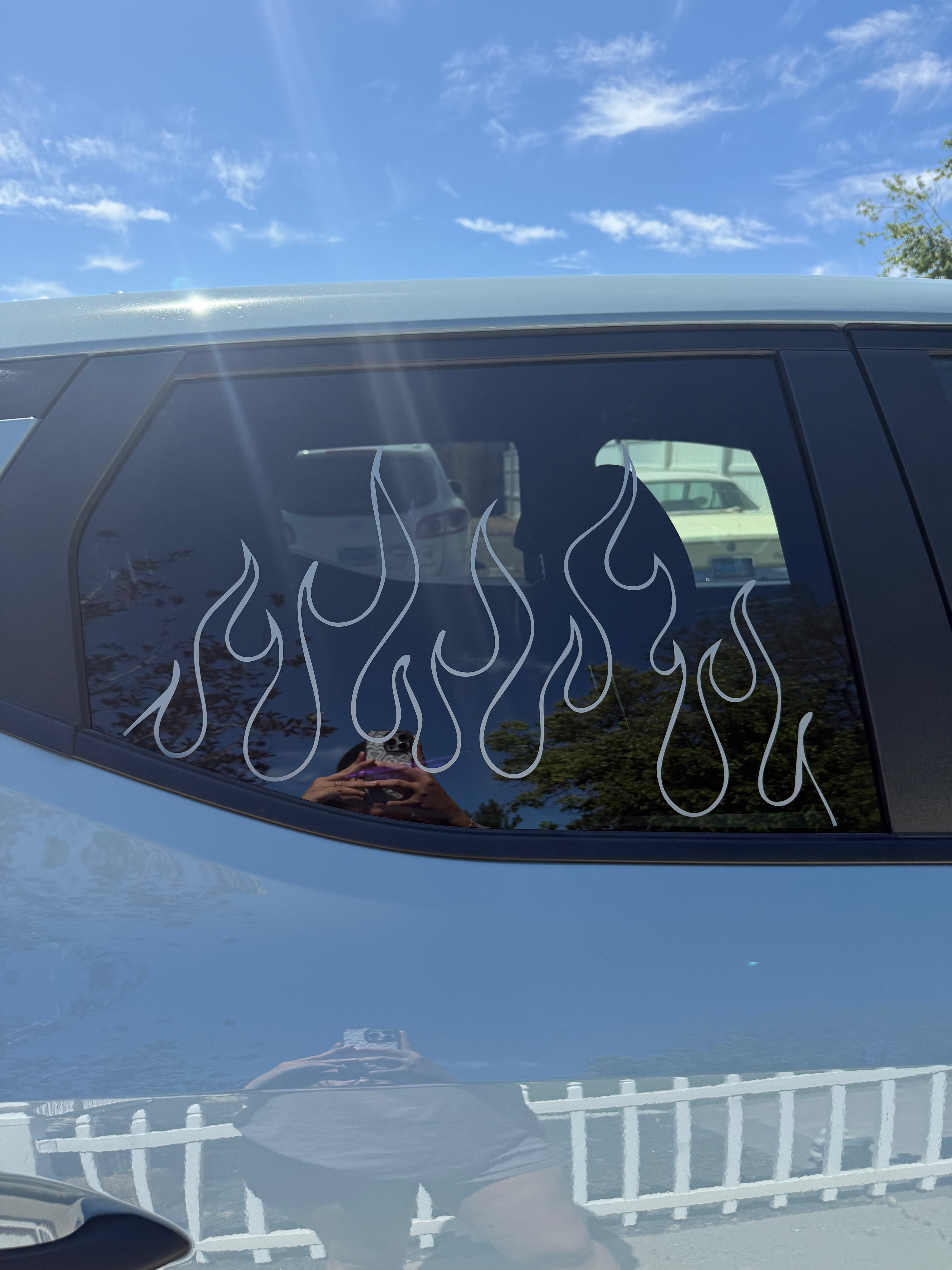 Fire Flame Car Window Decal – DC Garage
