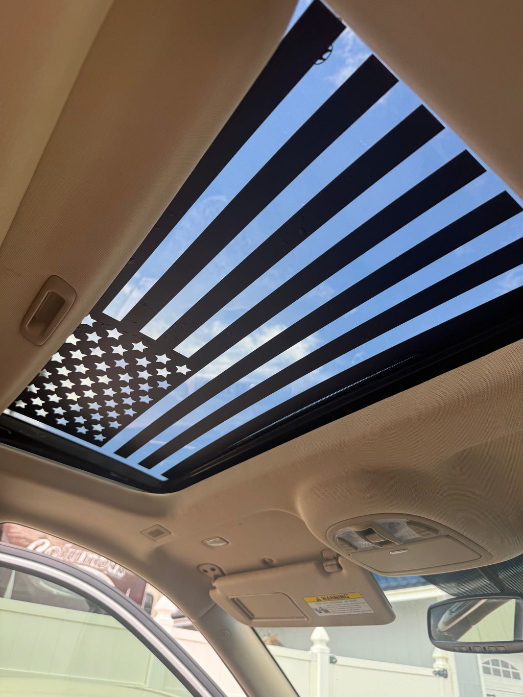 American Flag Sun Roof Car Decal