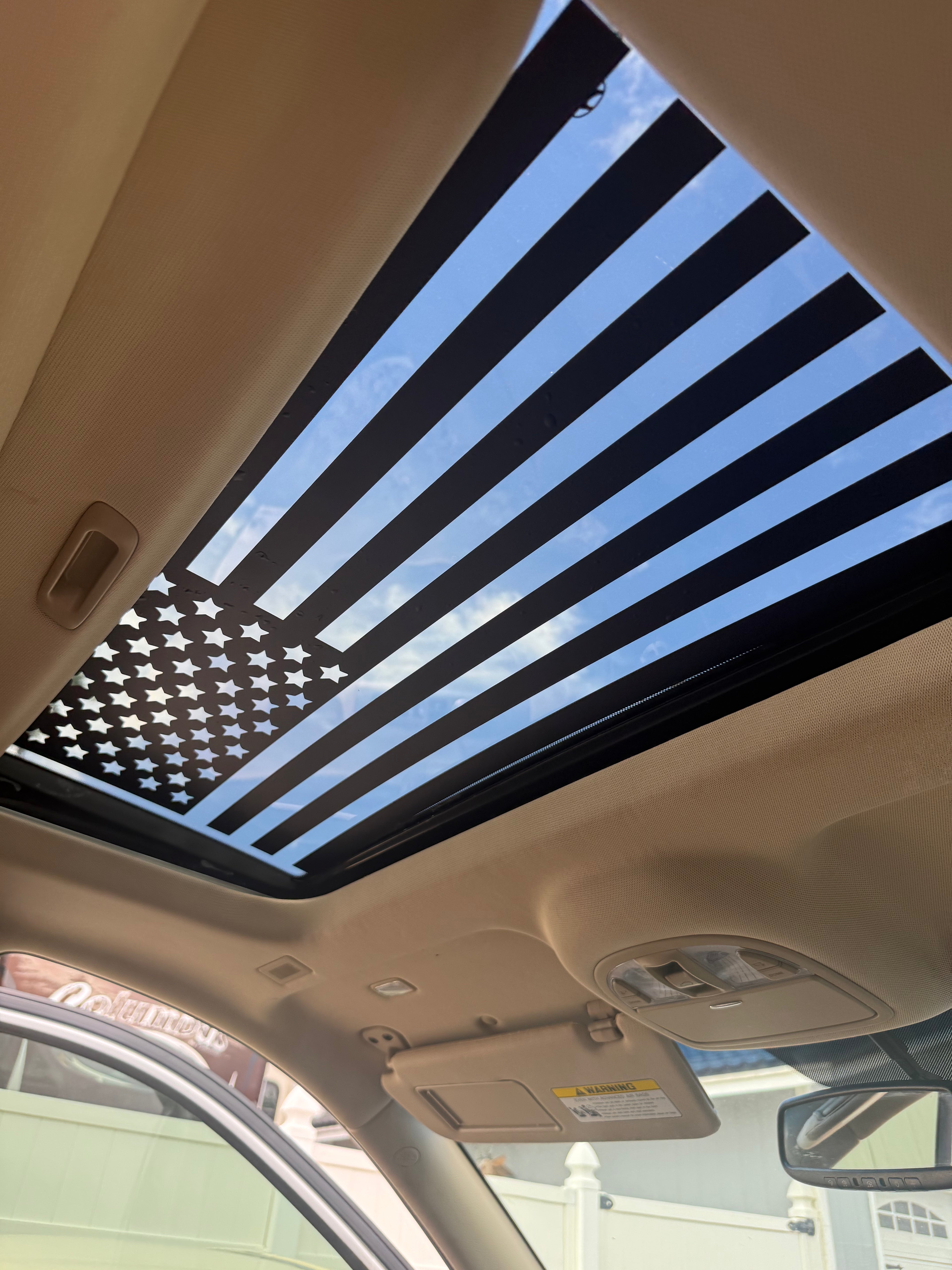 American Flag Sun Roof Car Decal
