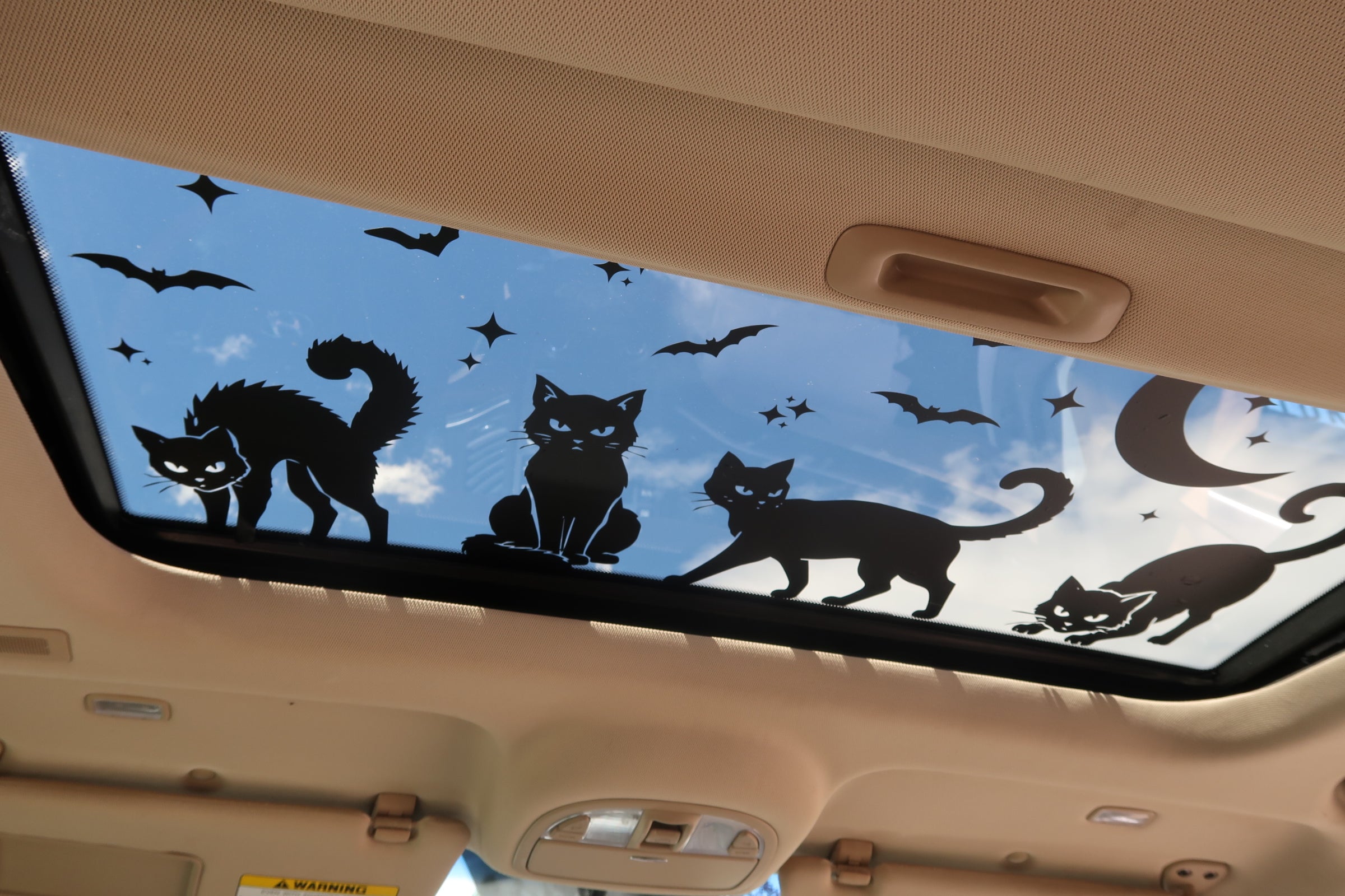 Black Cats Sun Roof Car Decal