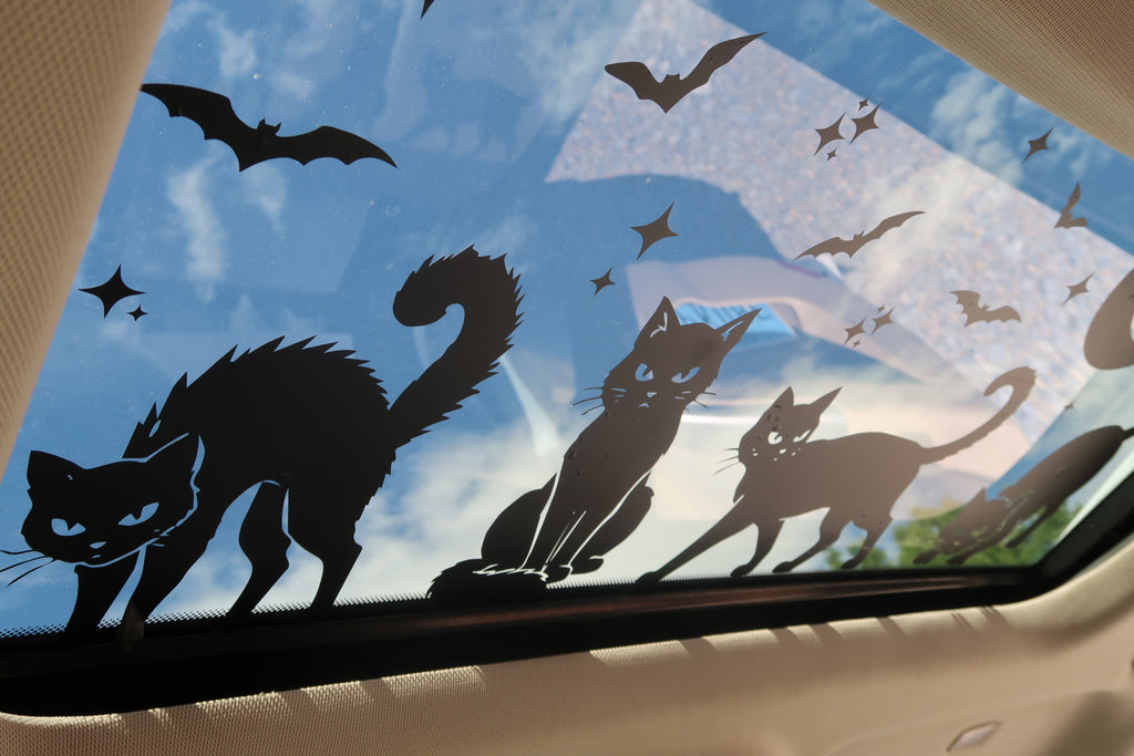 Black Cats Sun Roof Car Decal