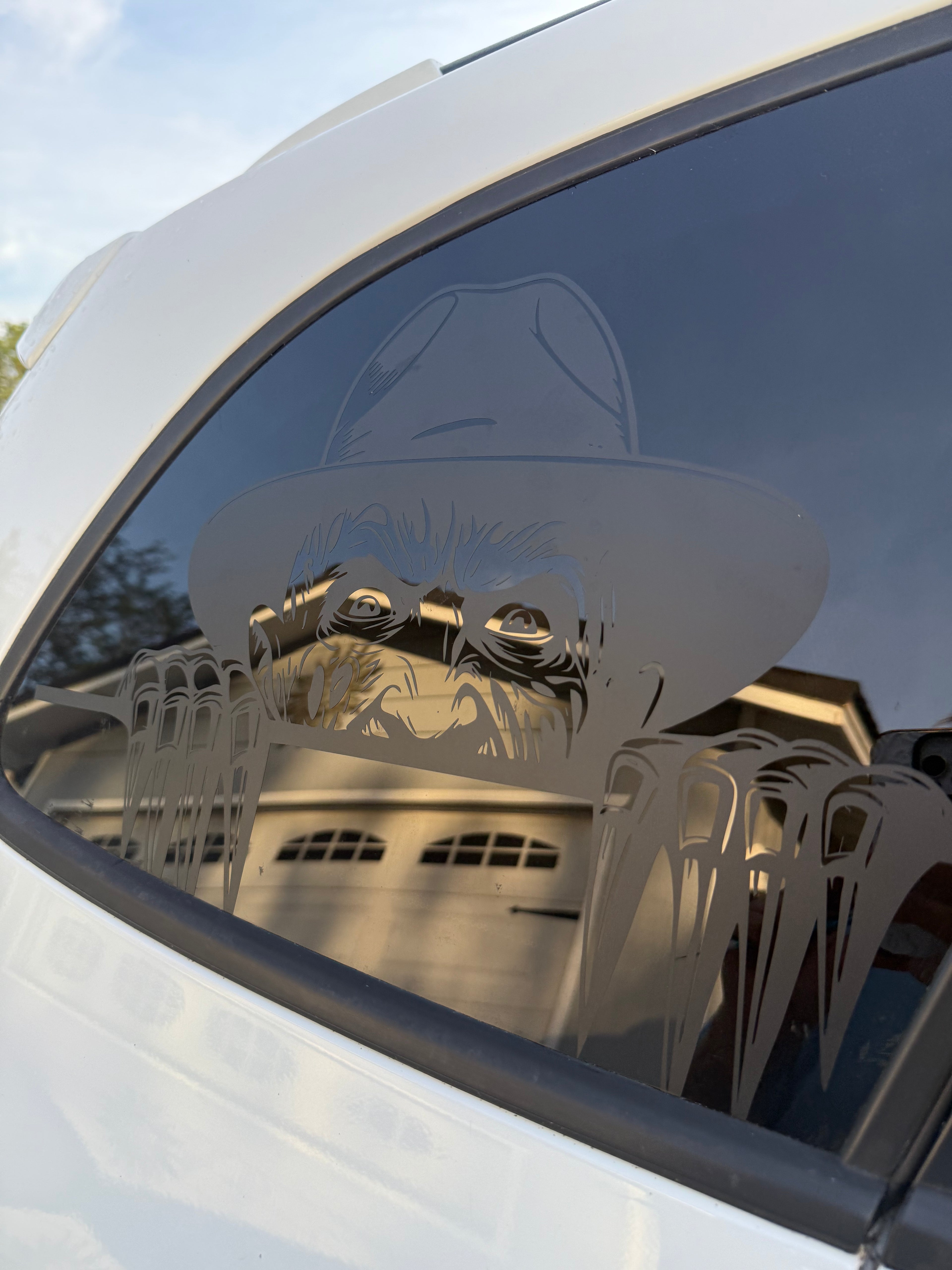 Freddy Peeking Car Window Decal