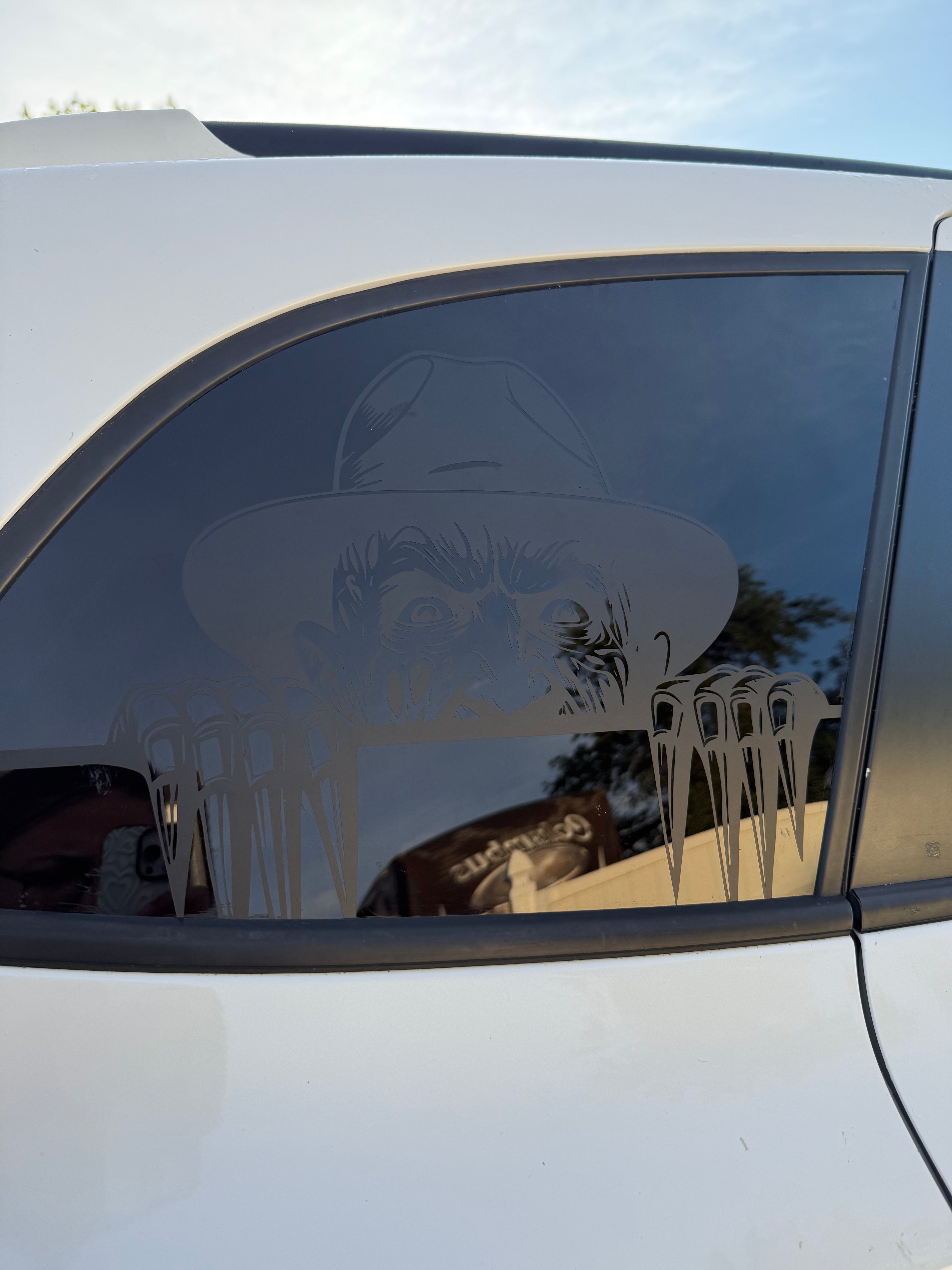 Freddy Peeking Car Window Decal
