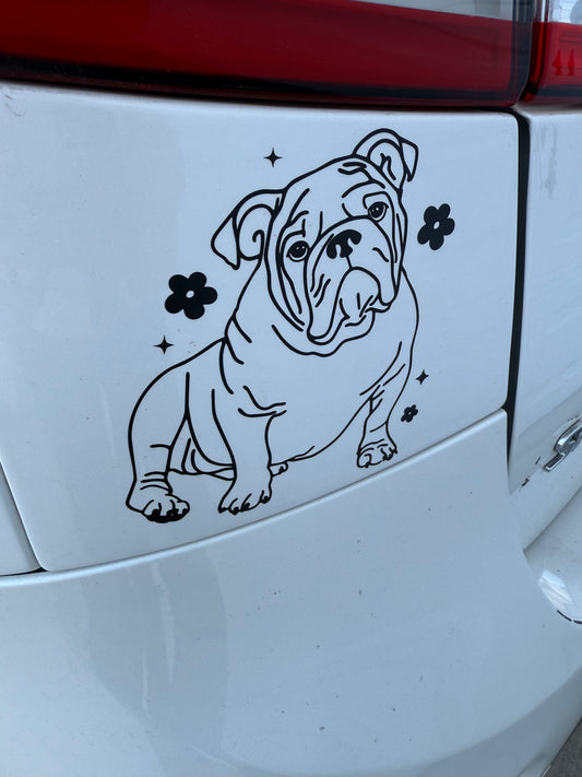 English Bulldog Car Decal