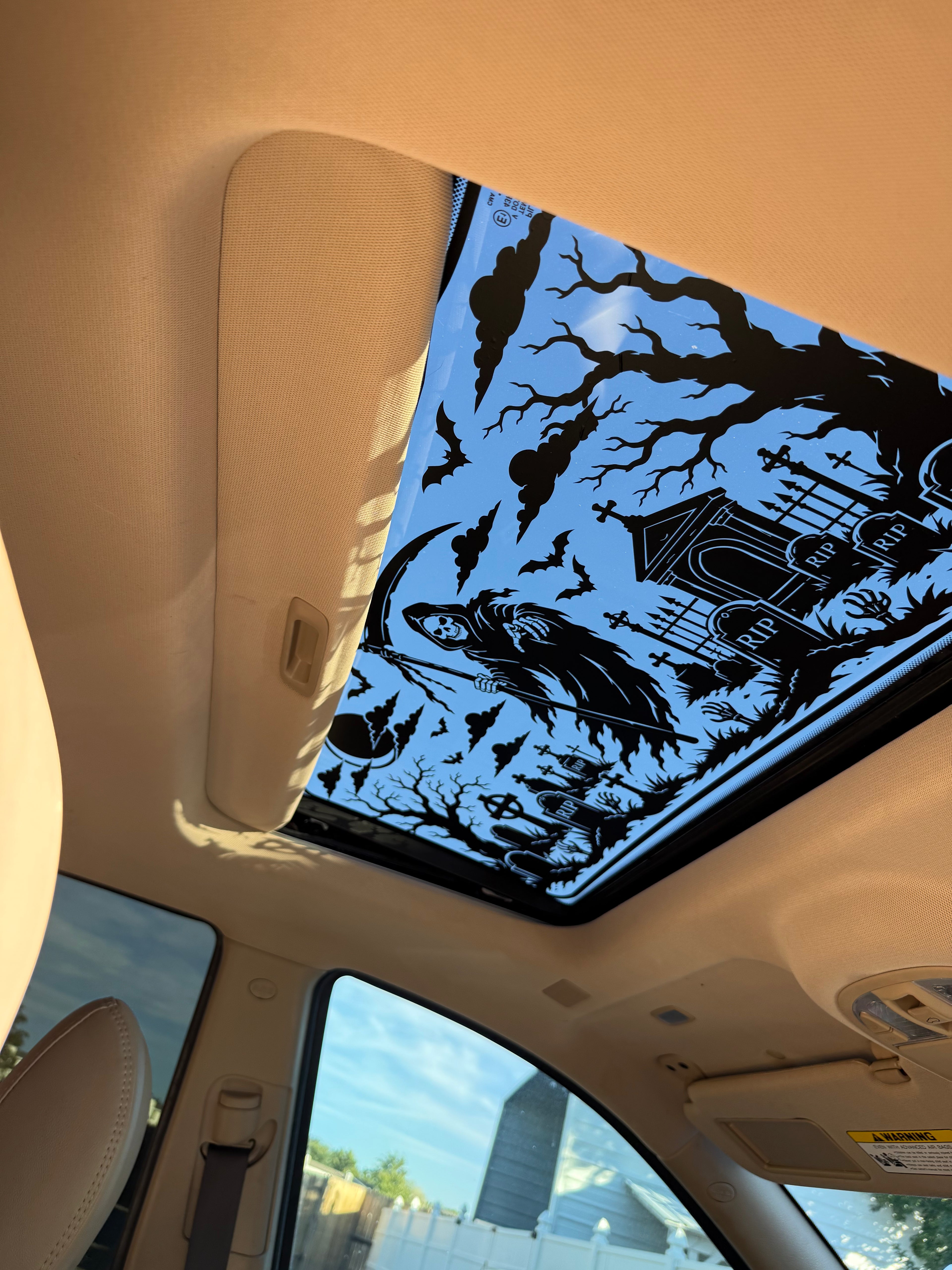 Grim Reaper Sun Roof Car Decal