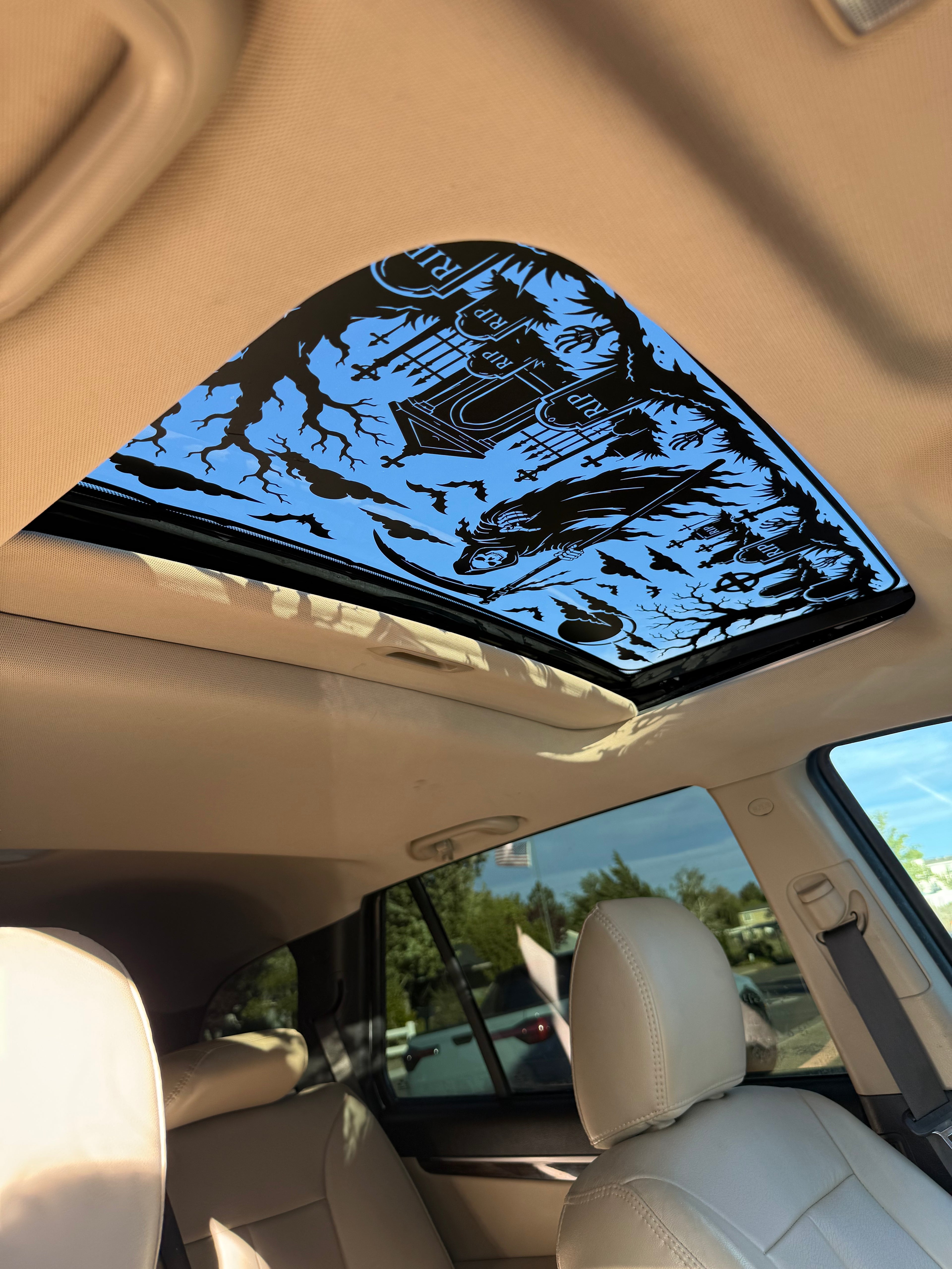 Grim Reaper Sun Roof Car Decal