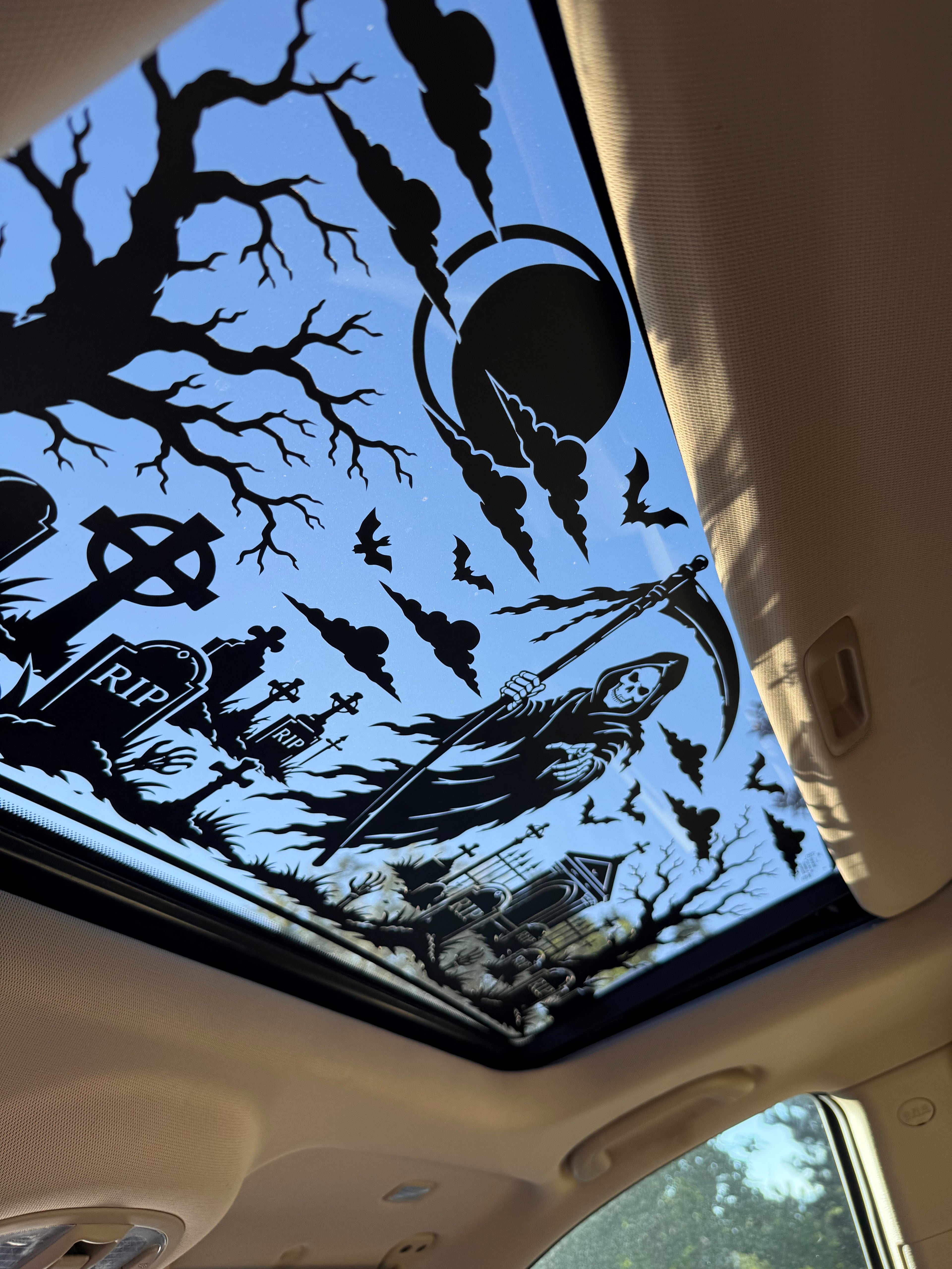 Grim Reaper Sun Roof Car Decal