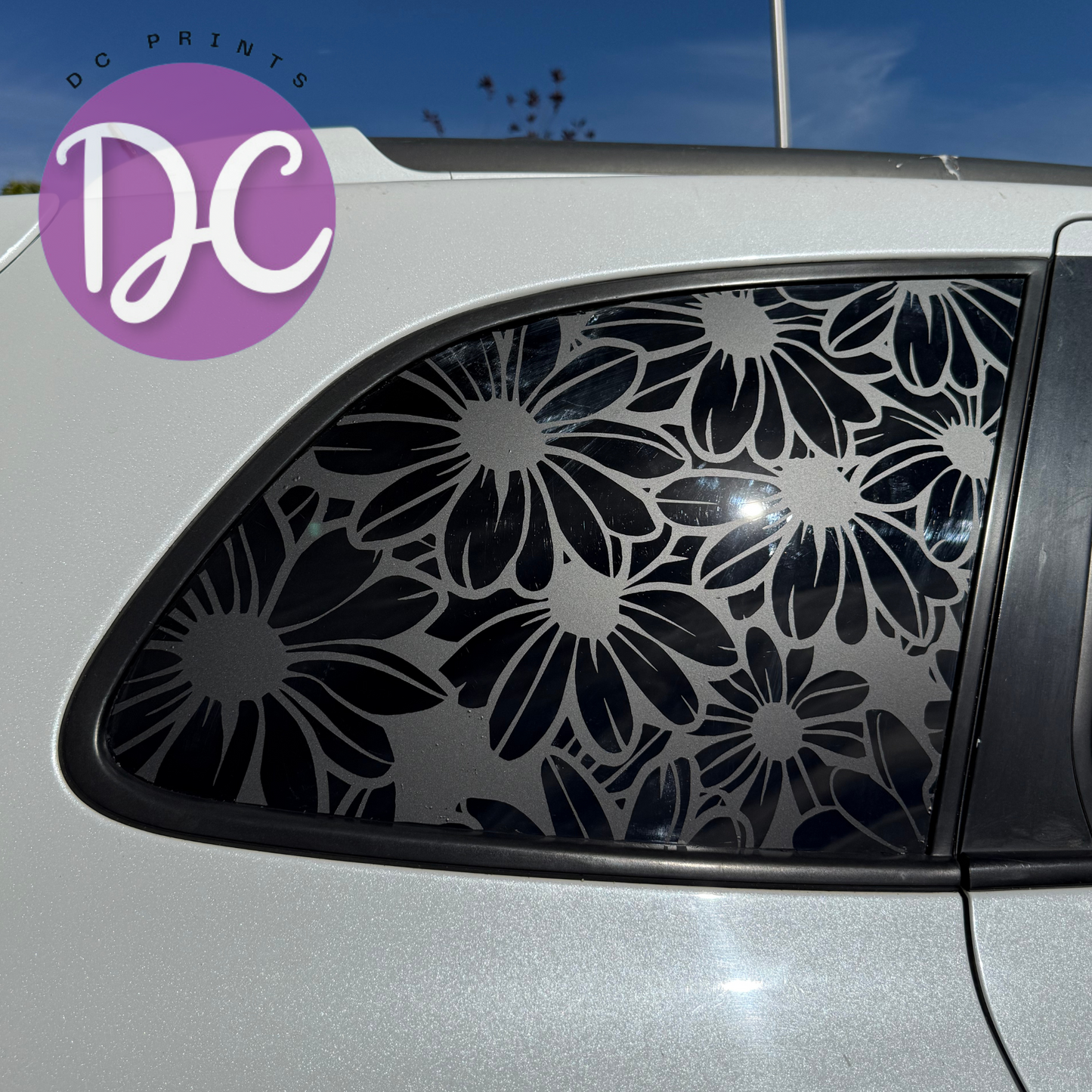 Daisies Inverted Full Coverage Car Window Decal
