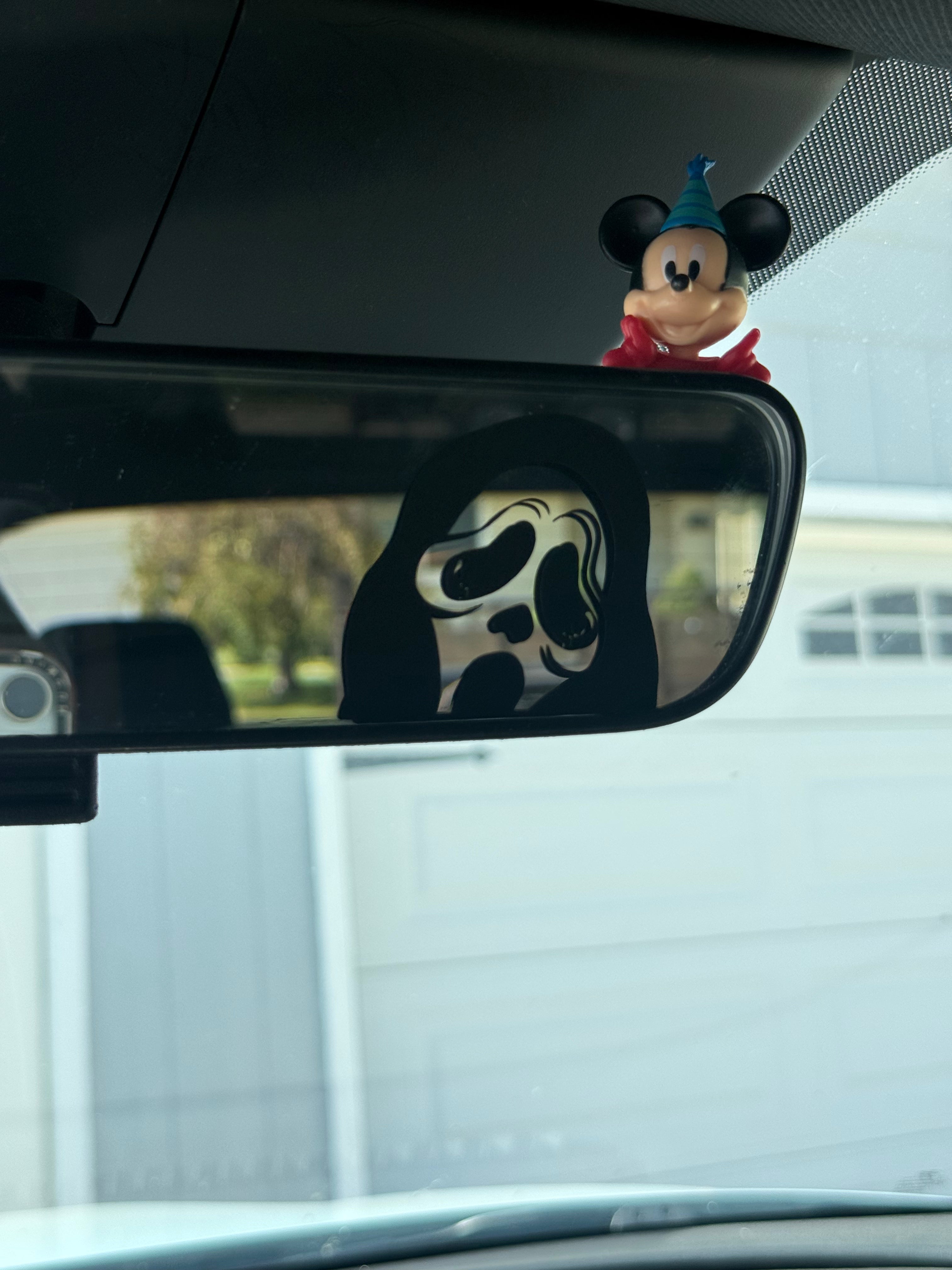 Peeking Ghost Face Rearview Mirror Car Decal (pack of 5)