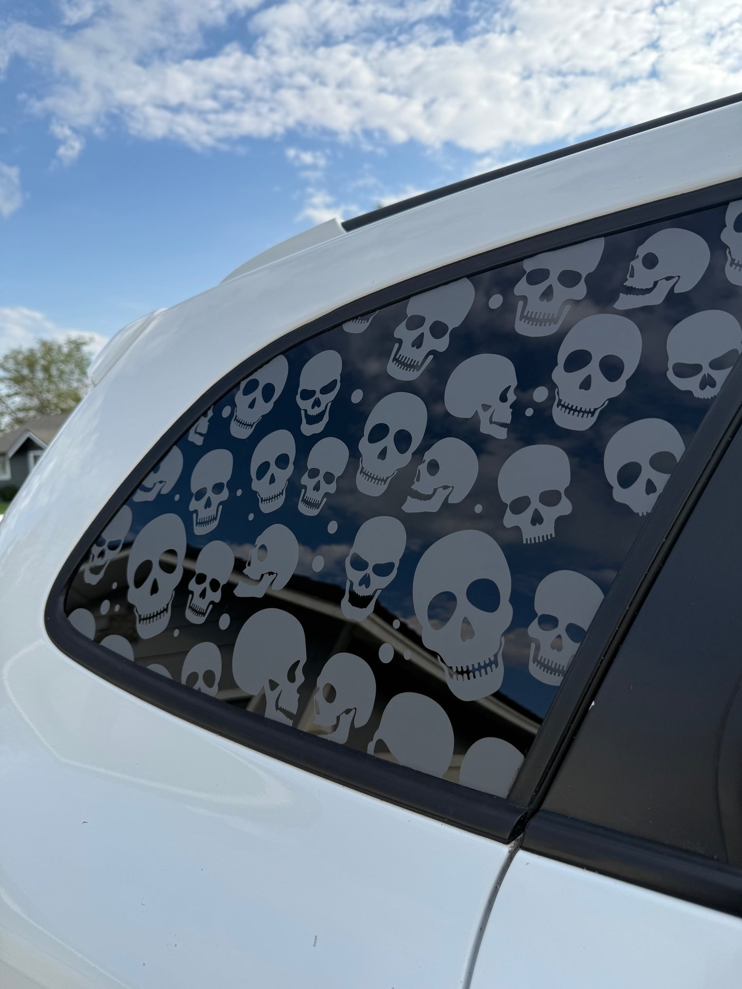 Skulls Full Coverage Car Window Decal