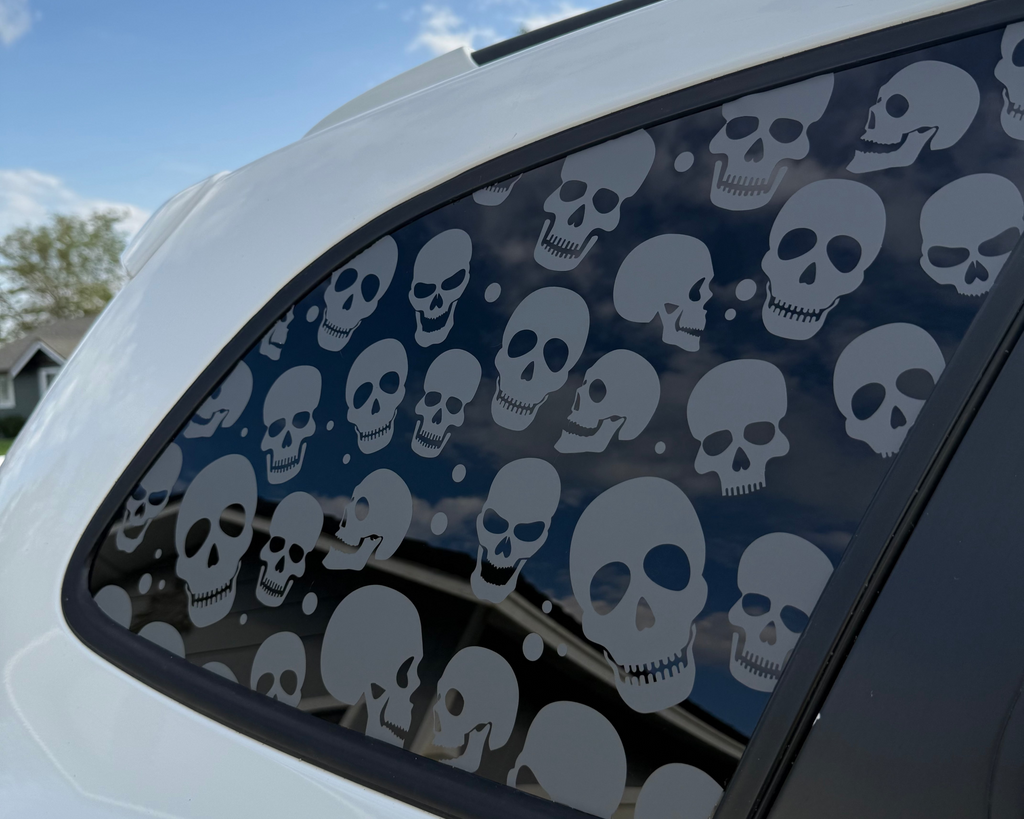 Skulls Full Coverage Car Window Decal