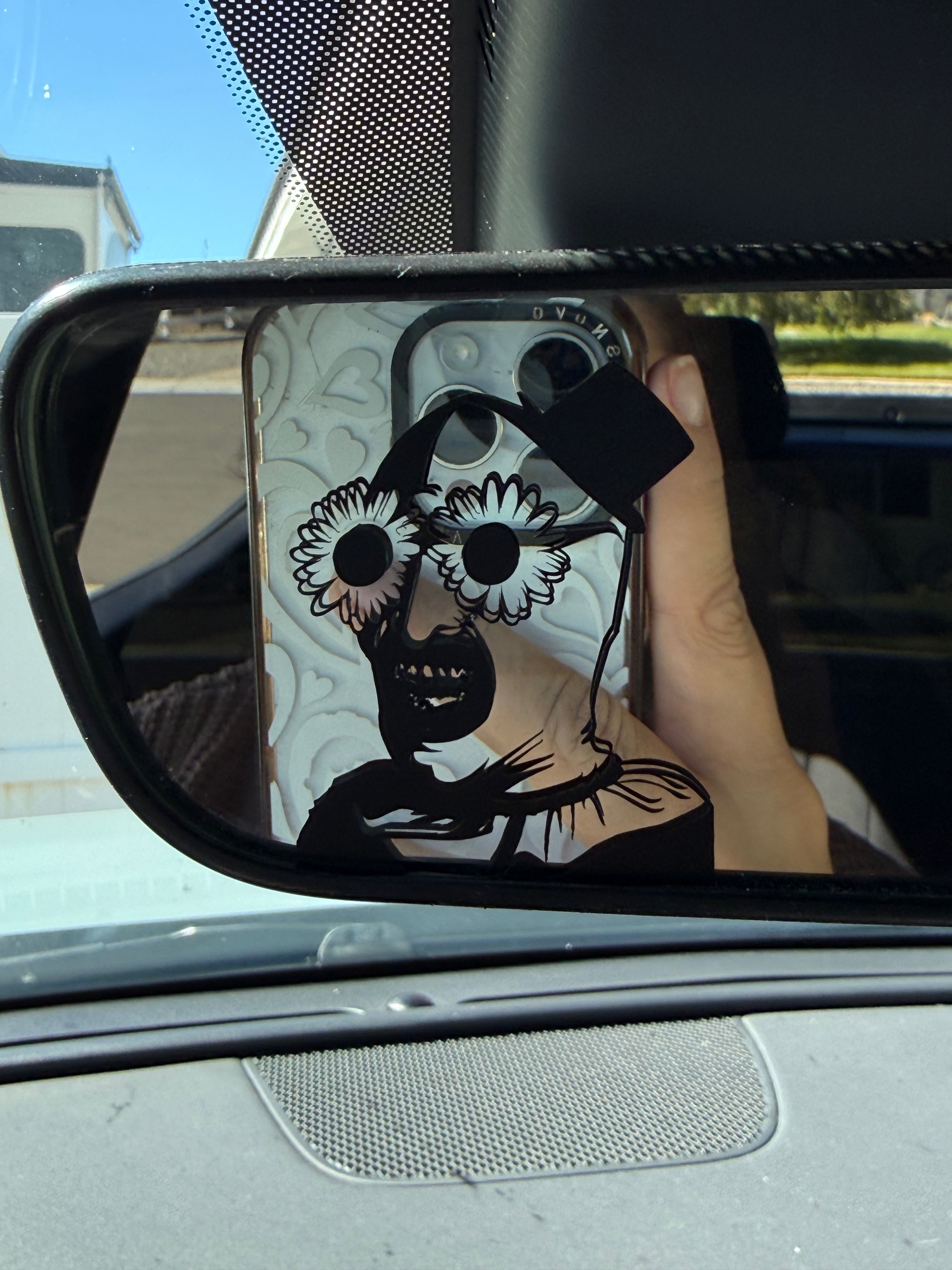 Art Clown Rearview Mirror Car Decal (pack of 3)