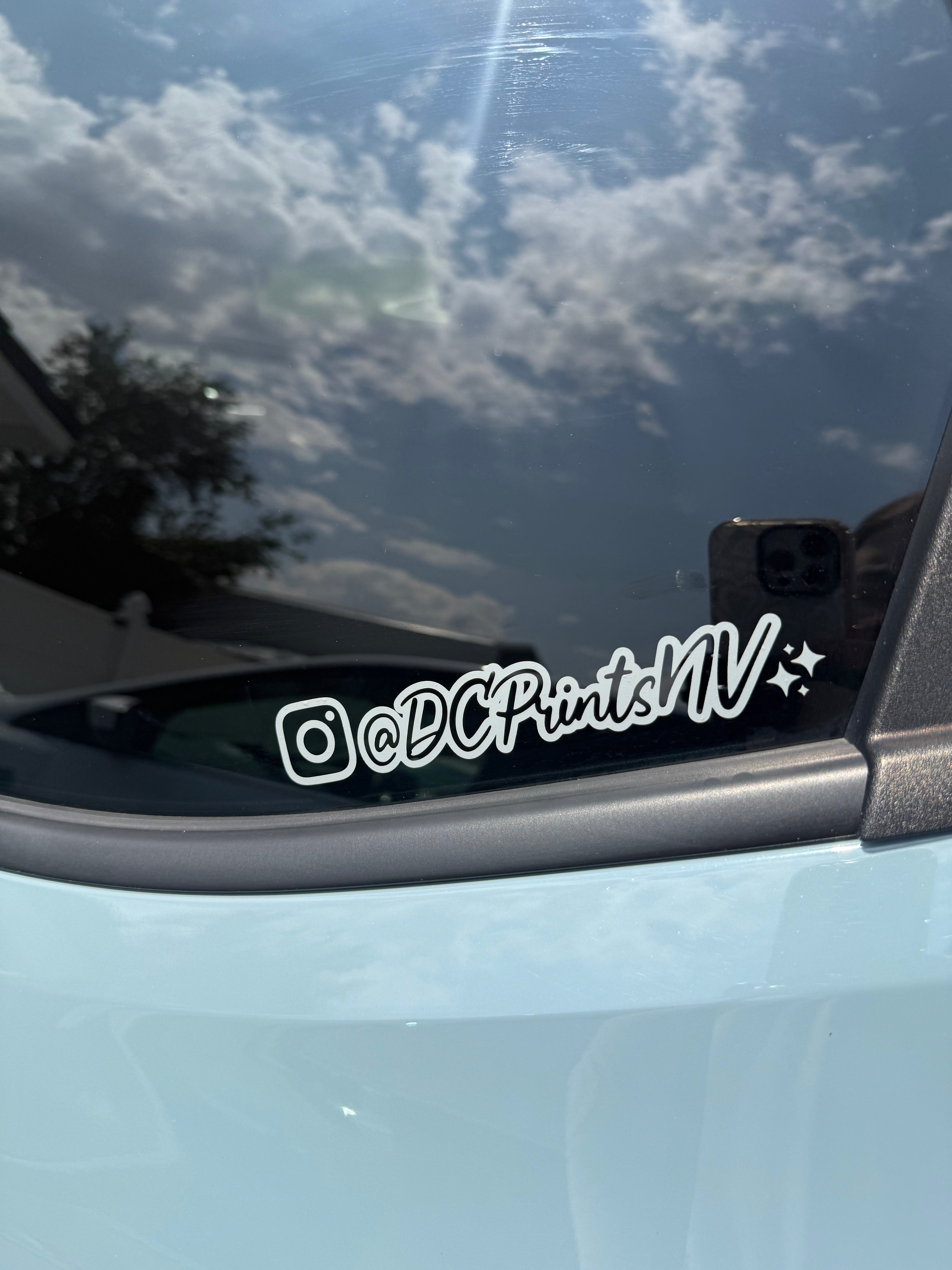 Custom Instagram Name Car Decal - 2 Pack