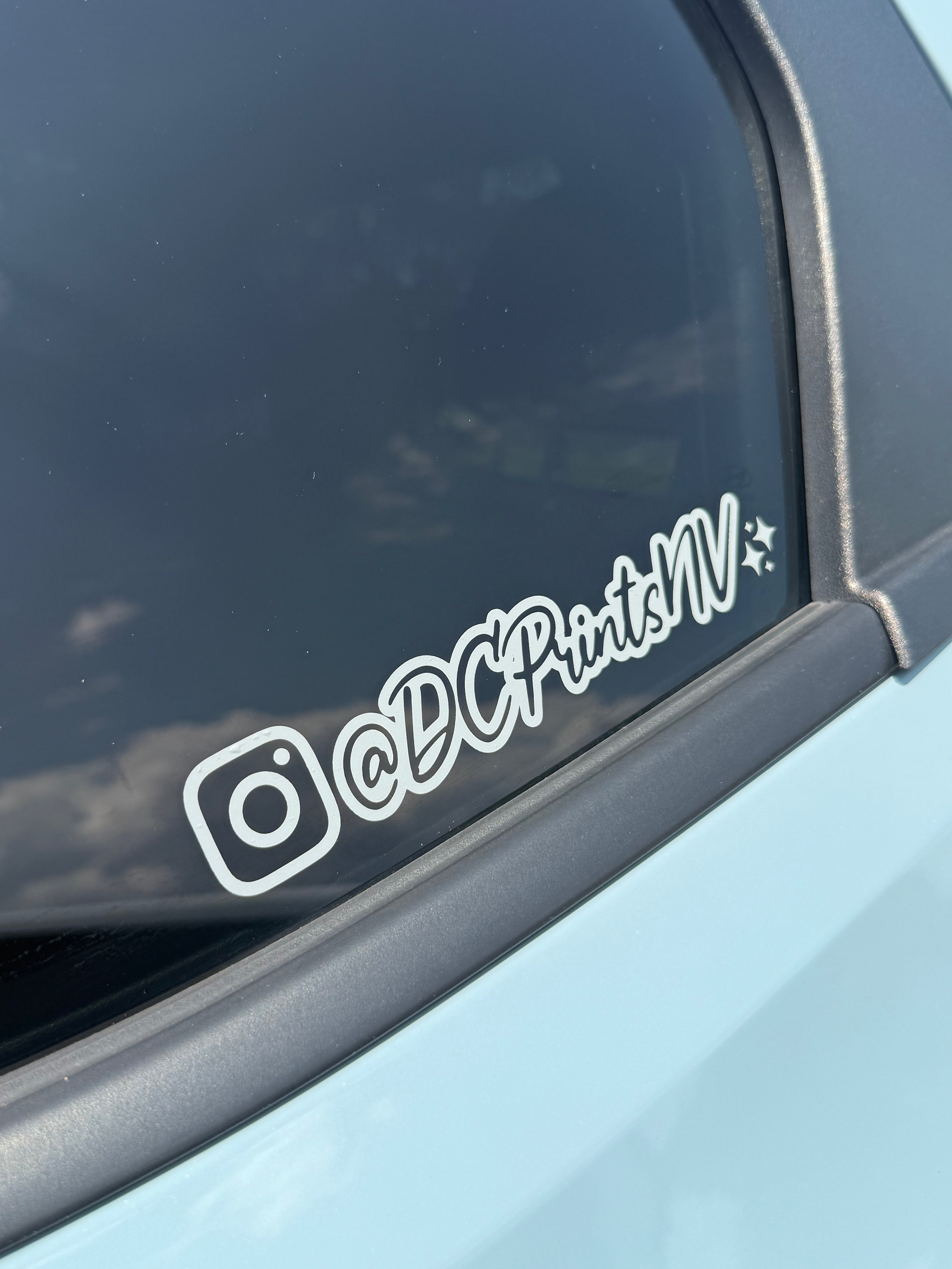 Custom Instagram Name Car Decal - 2 Pack