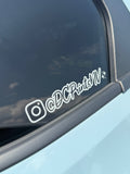 Custom Instagram Name Car Decal - 2 Pack