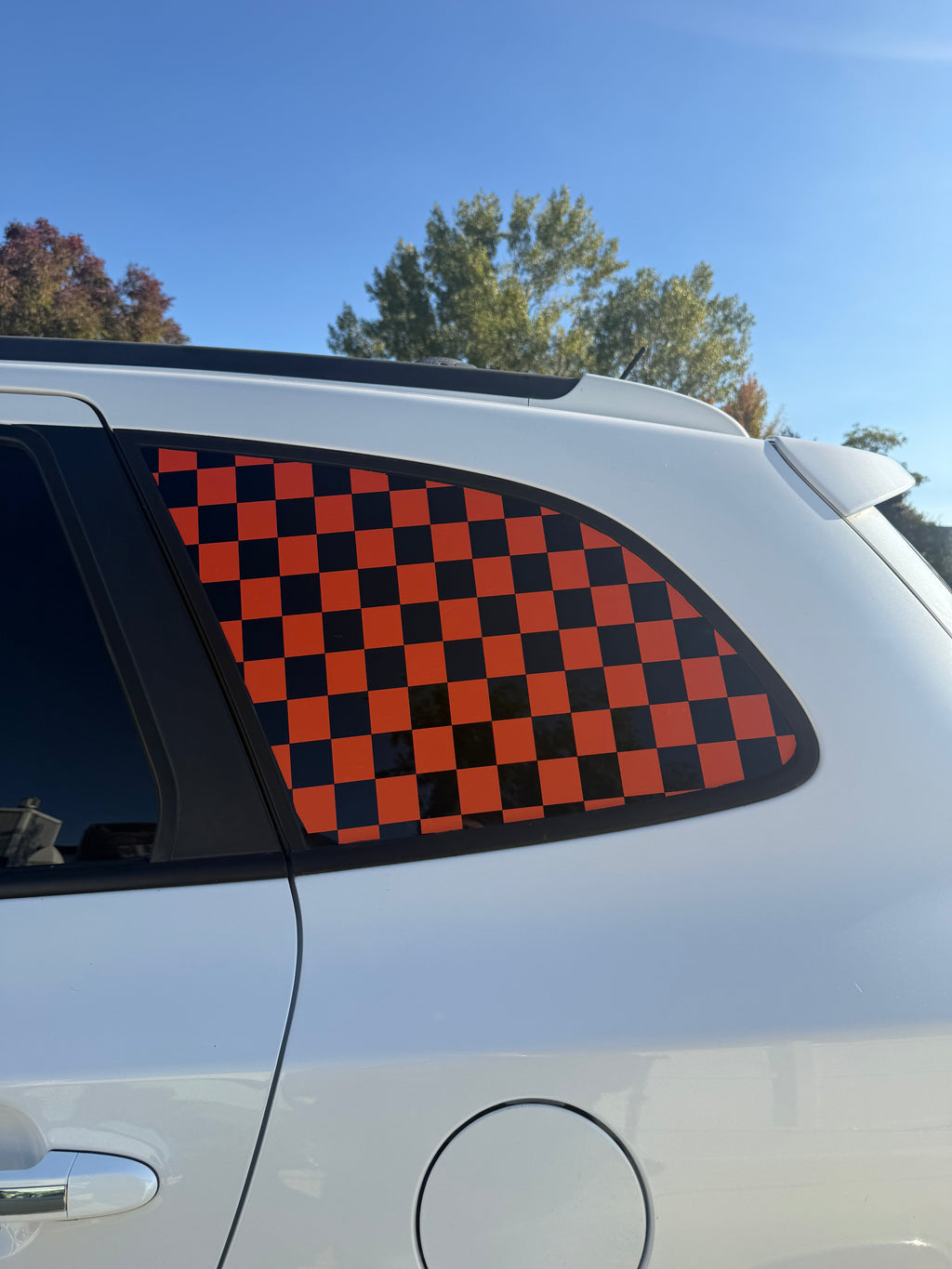 Checkered Print Full Coverage Car Window Decal