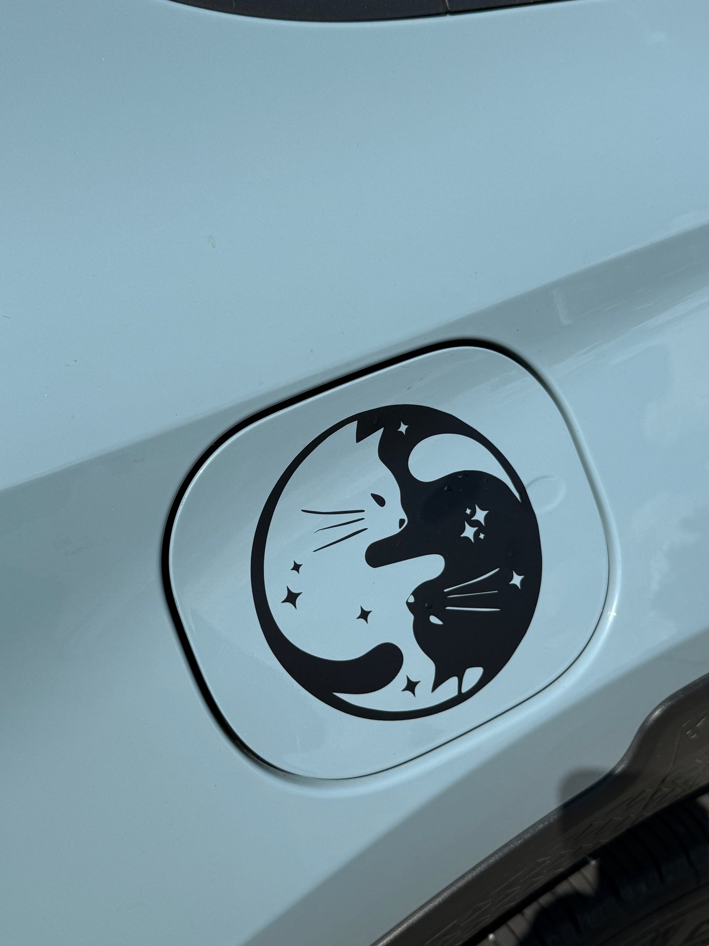 Cat Yin And Yang Car Decal