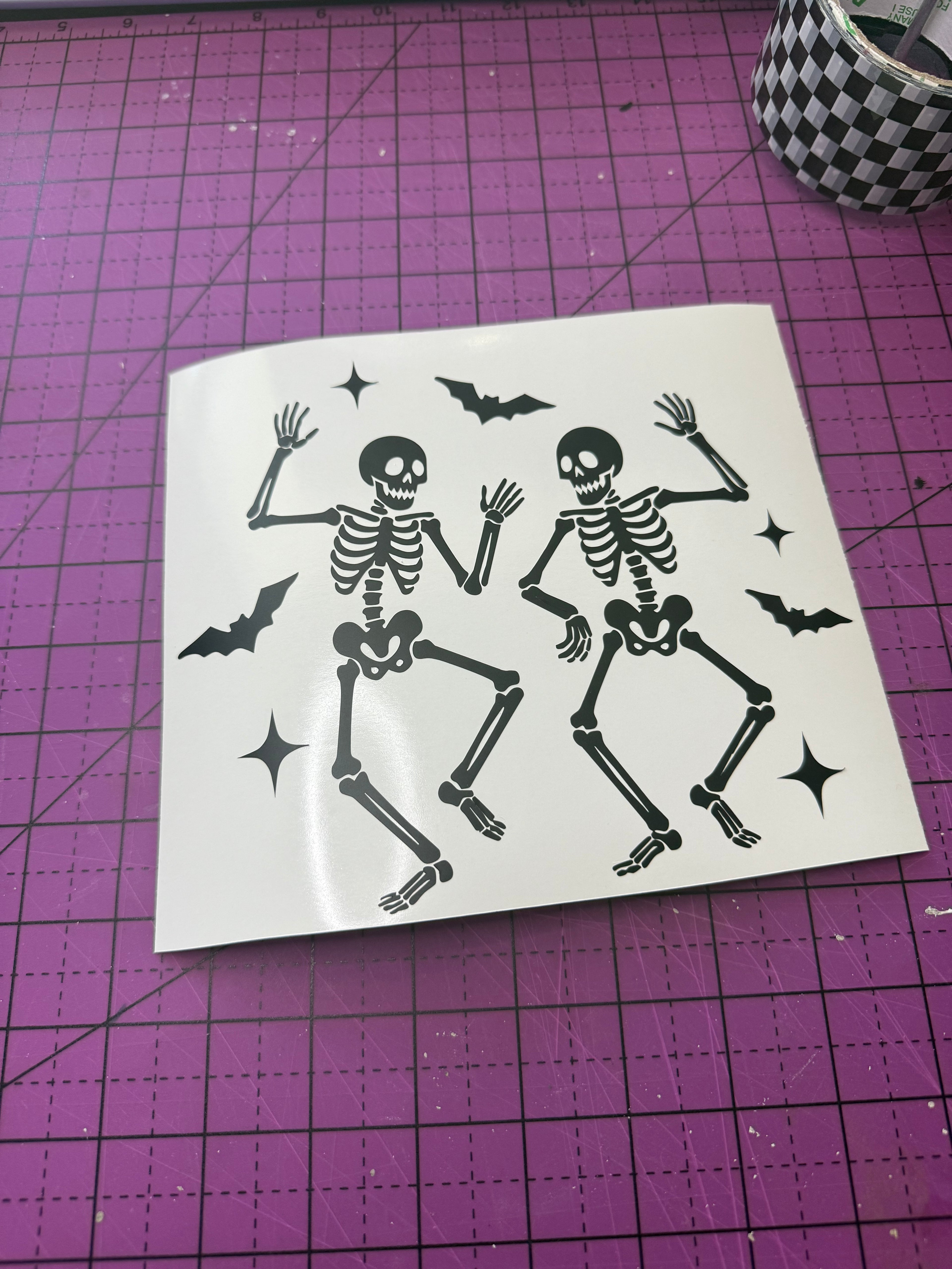 Dancing Skeletons Car Decal