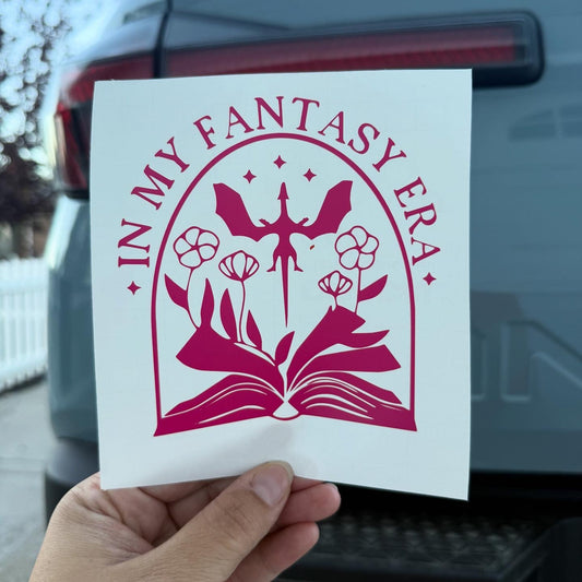 In My Fantasy Era Bookish Car Decal