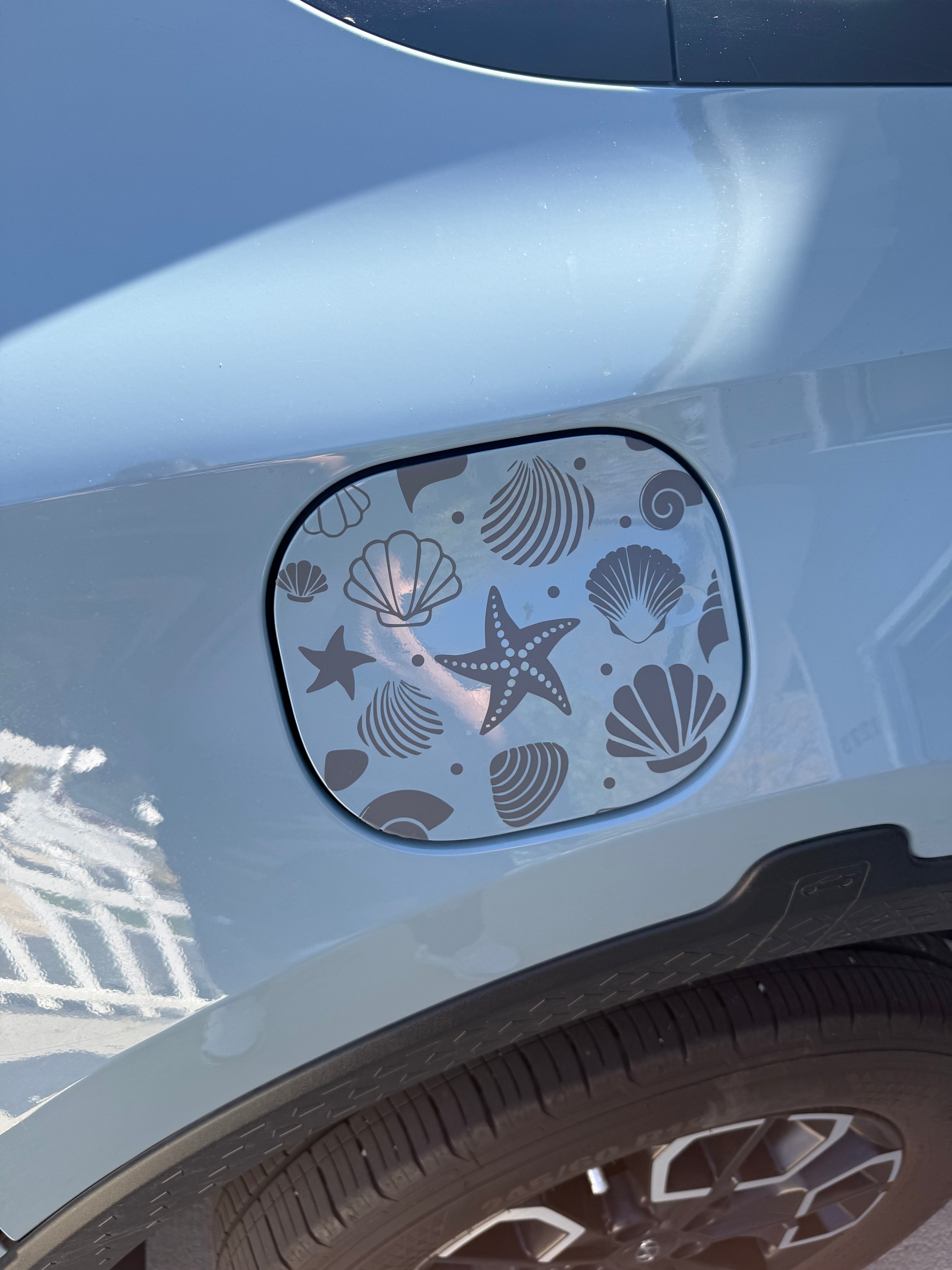 Seashells Gas Tank Door Car Decal