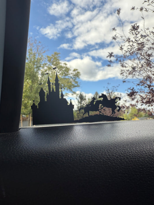 Castle and knights Car Decal