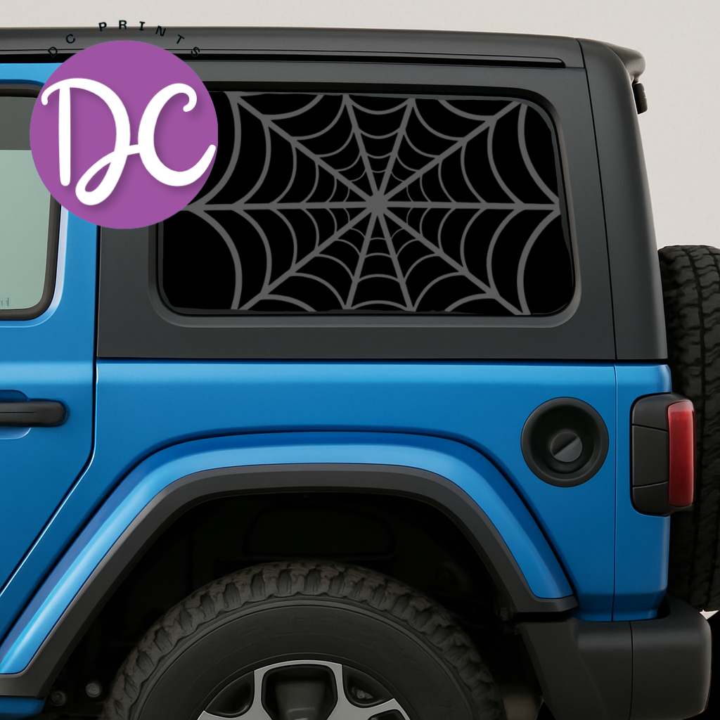 Spider Web Full Coverage Car Window Decal