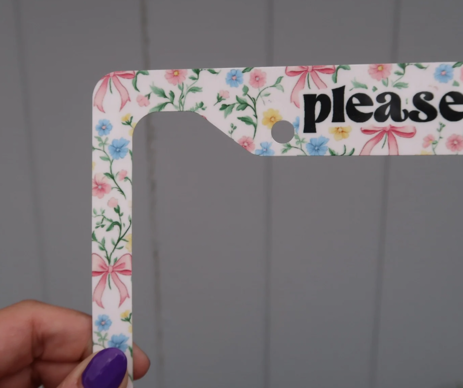 Please let me merge before I start crying license plate frame