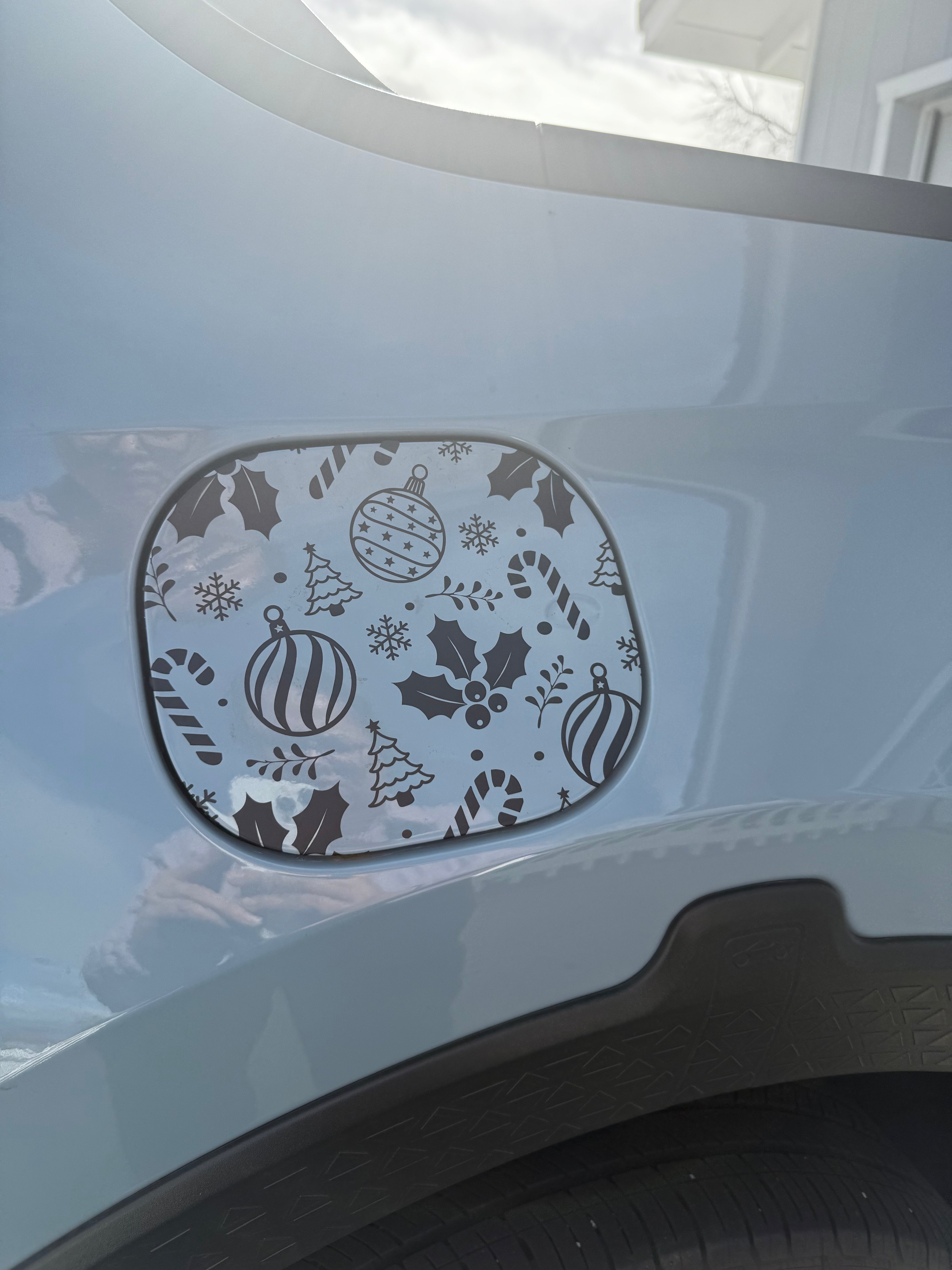 Christmas Gas Tank Door Car Decal