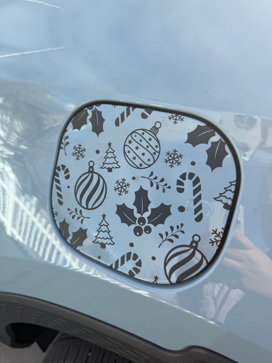 Christmas Gas Tank Door Car Decal