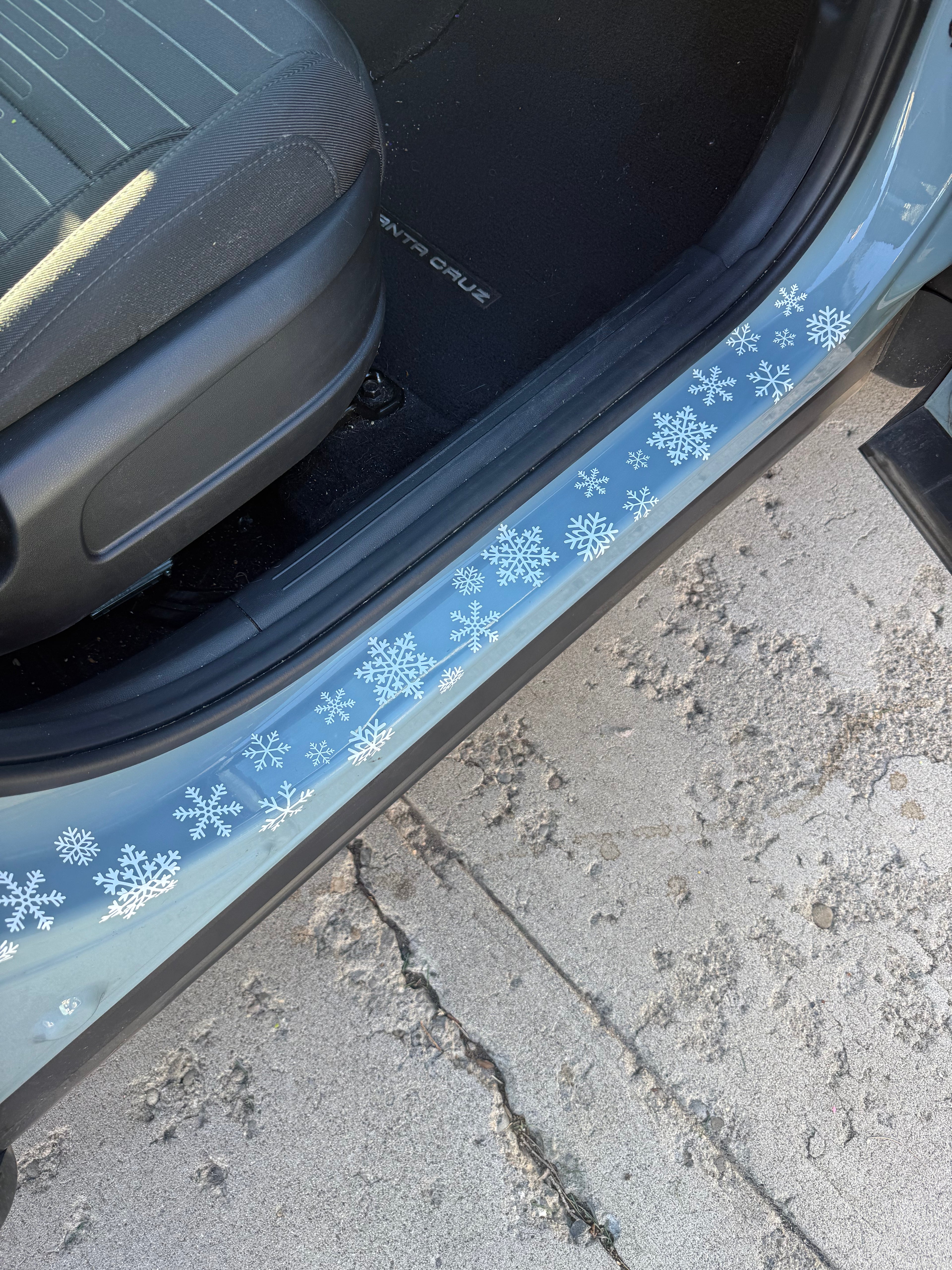 Snowflakes Door Jamb Decal Panels