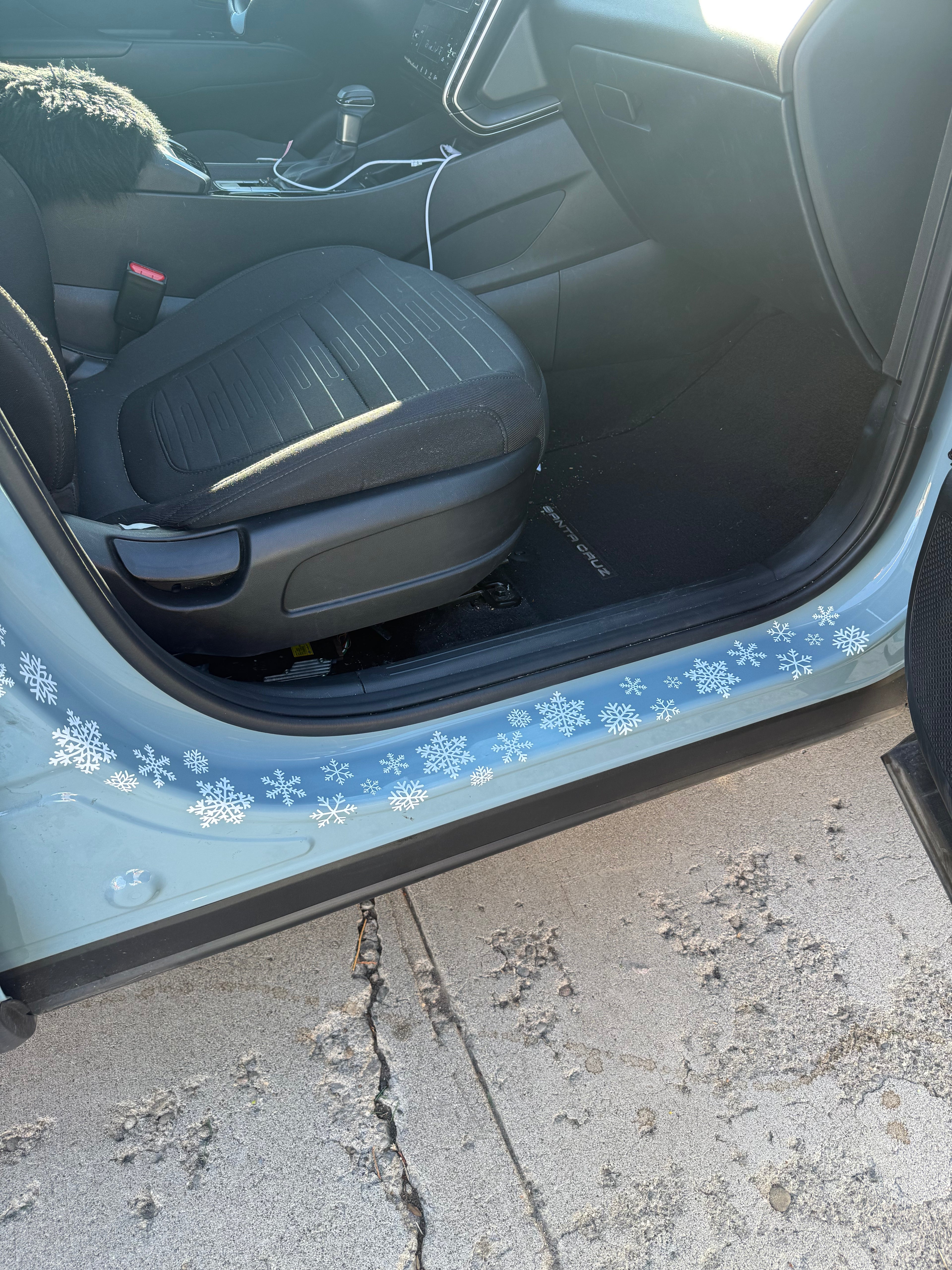 Snowflakes Door Jamb Decal Panels