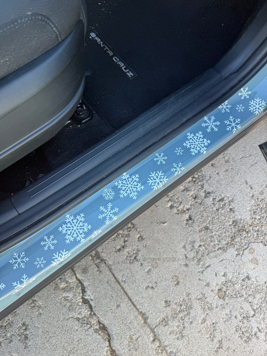 Snowflakes Door Jamb Decal Panels