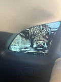 Highland Cow Full Coverage Car Window Decal