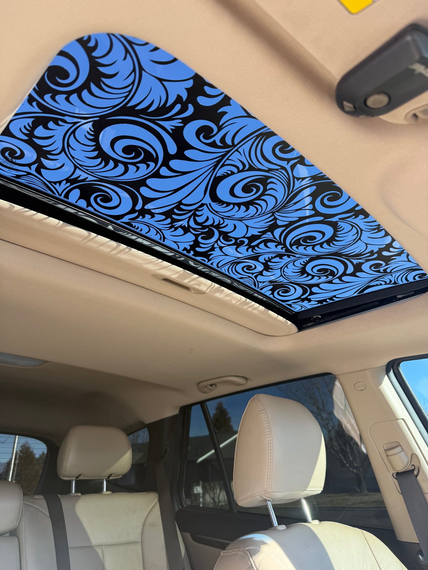 Damask Sun Roof Car Decal
