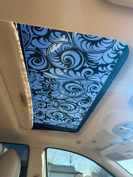 Damask Sun Roof Car Decal