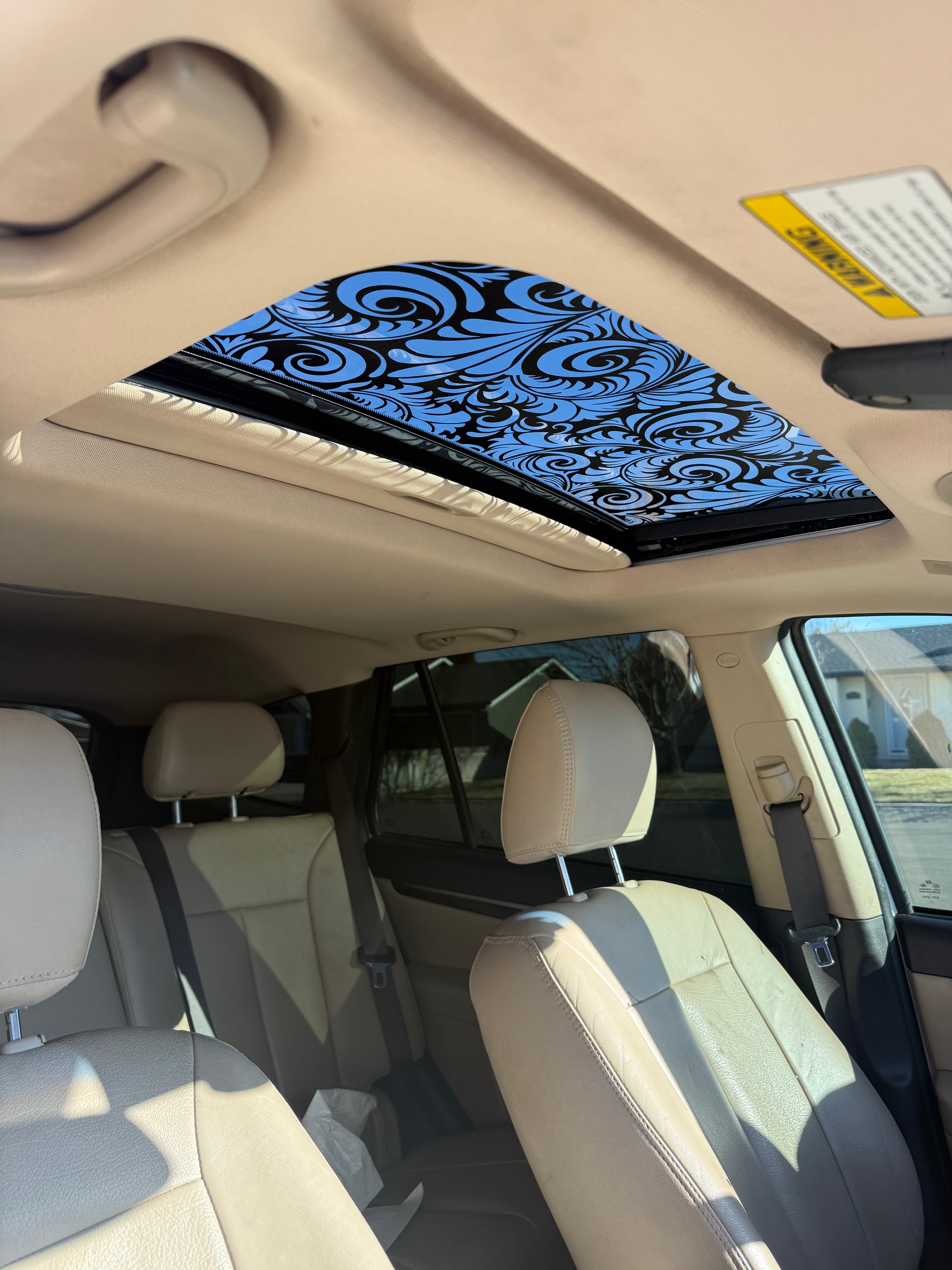 Damask Sun Roof Car Decal