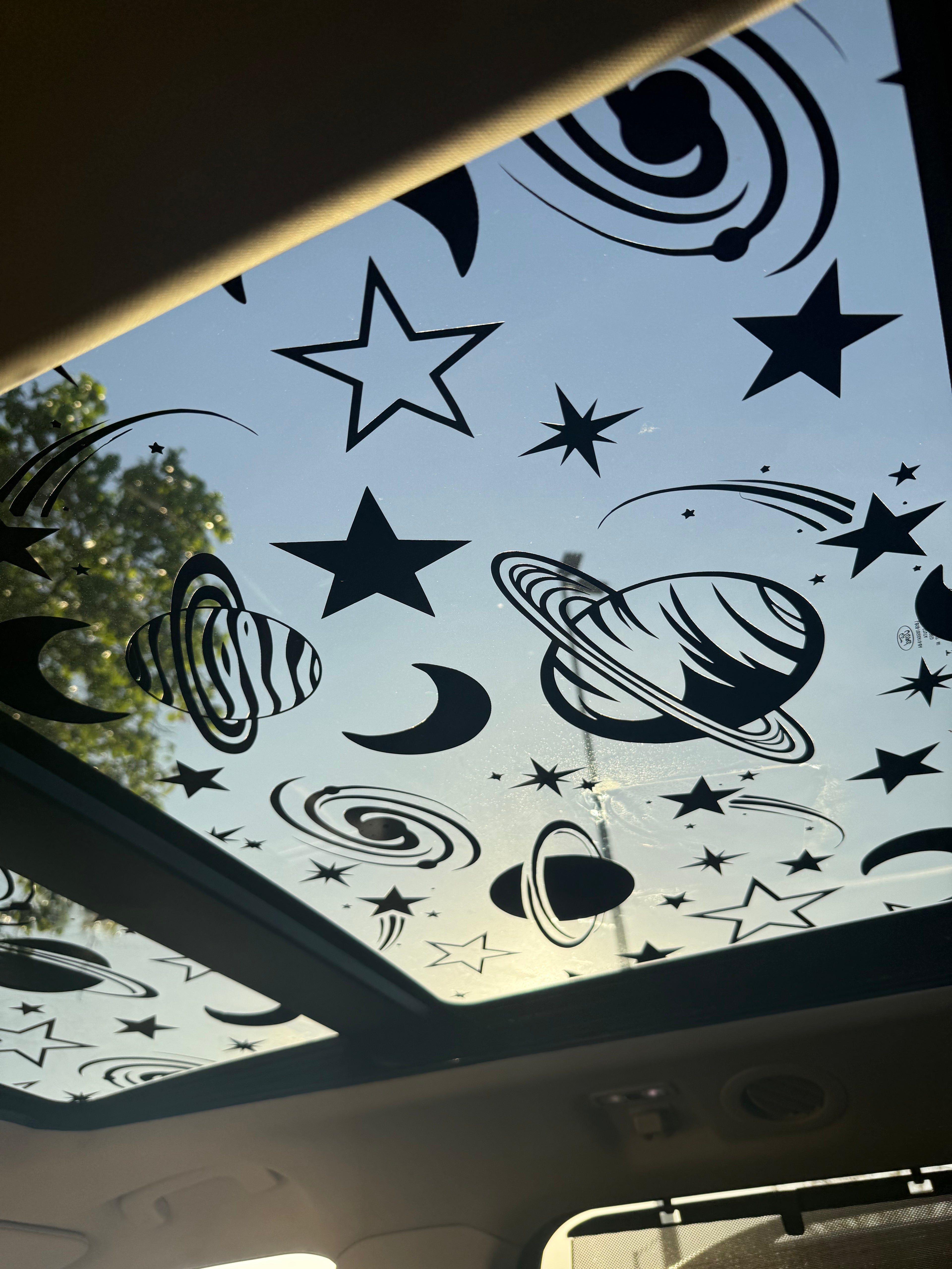Galaxy Sun Roof Car Decal
