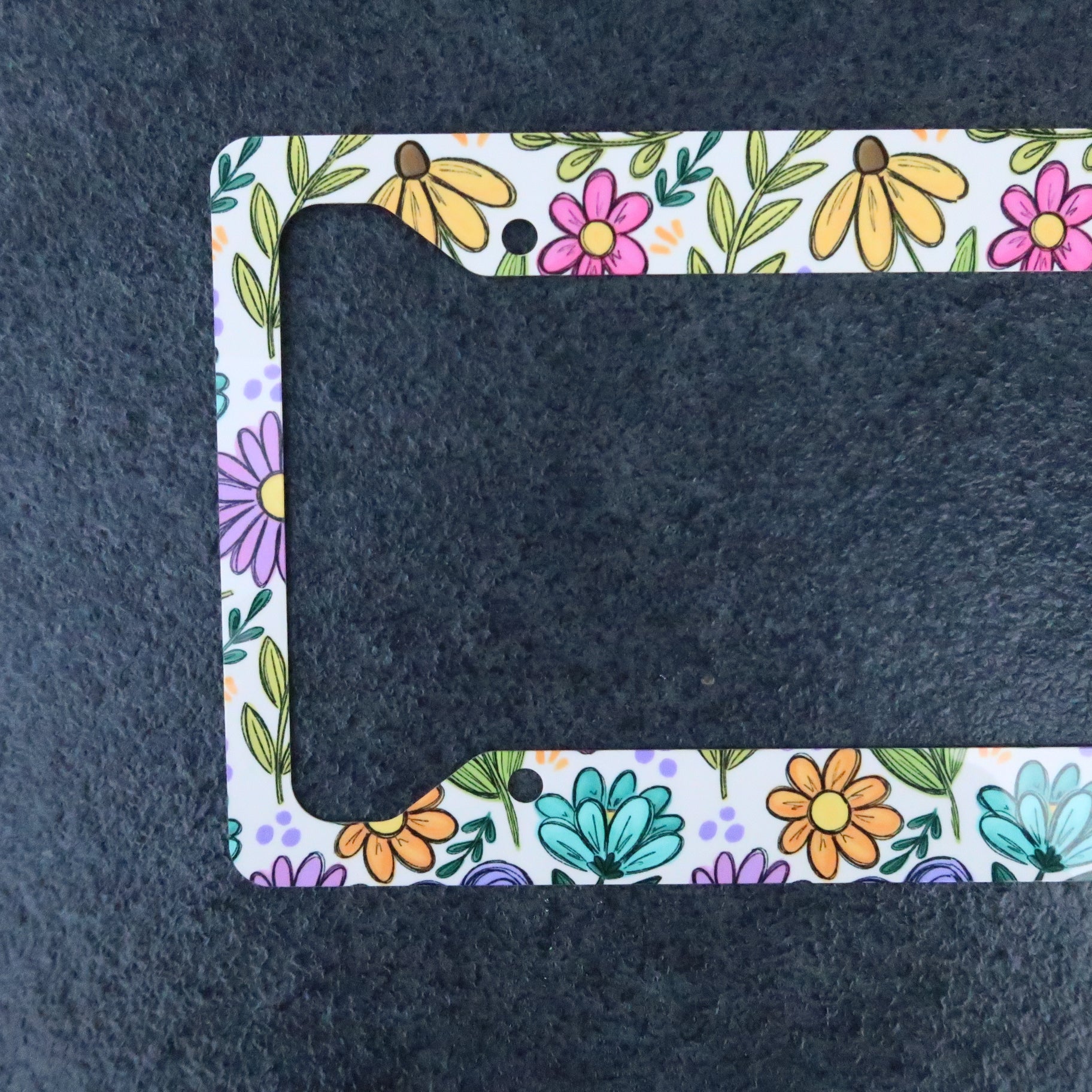 Floral Spring license plate frame