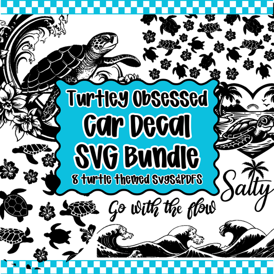 Turtley Obsessed Car Decal Bundle - Digital Download