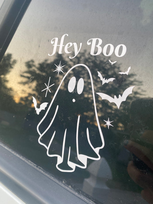 Hey Boo Ghost Car Decal