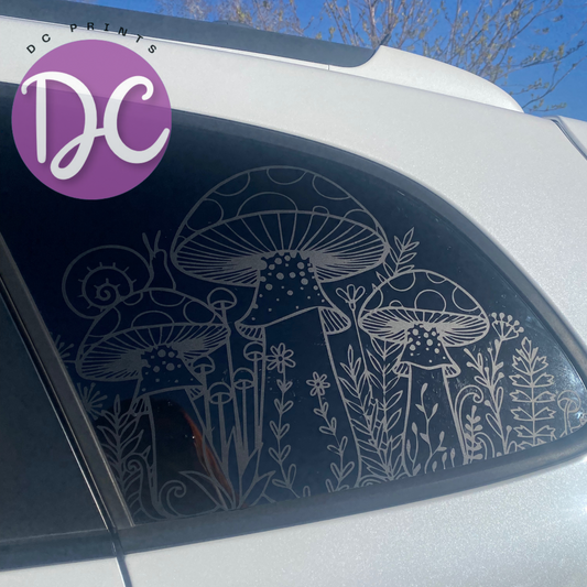 Mushroom Garden Car Decal Car Decal