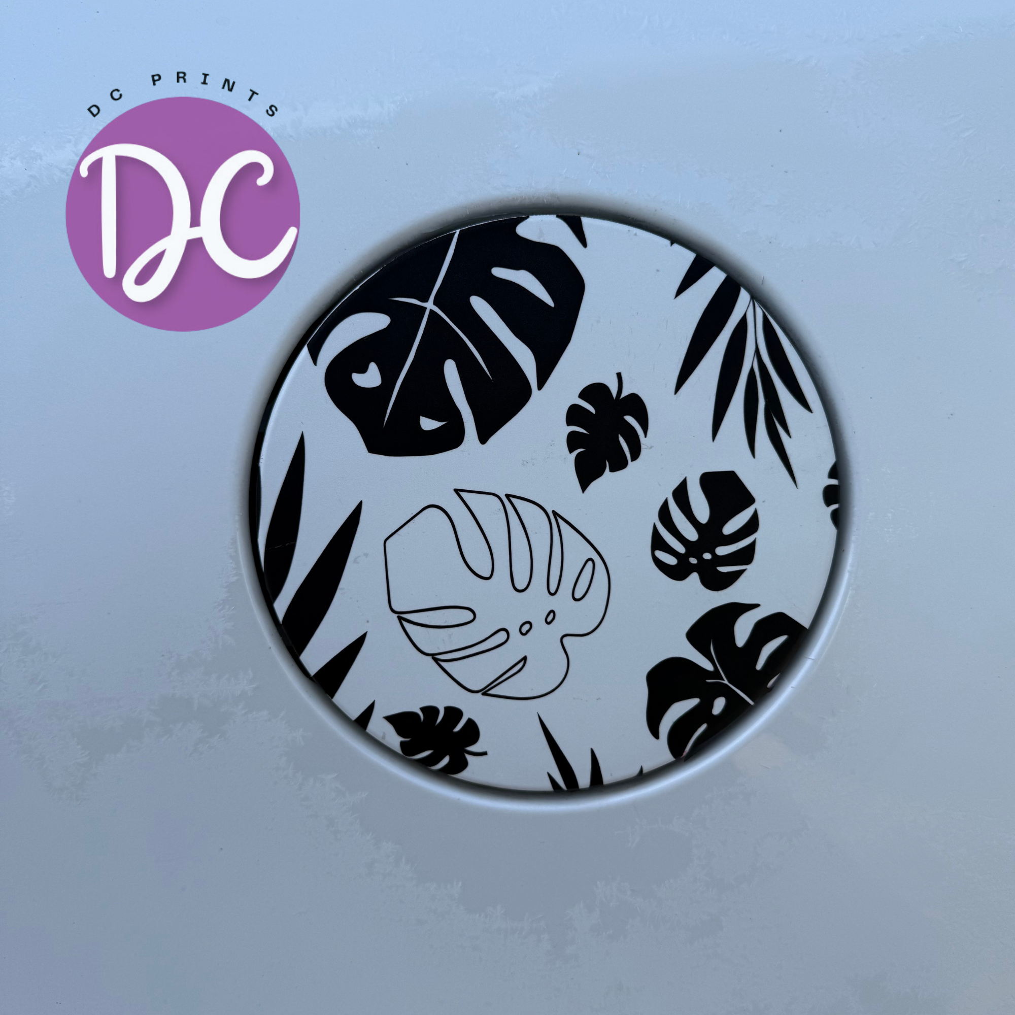 Monstera Gas Tank Door Car Decal