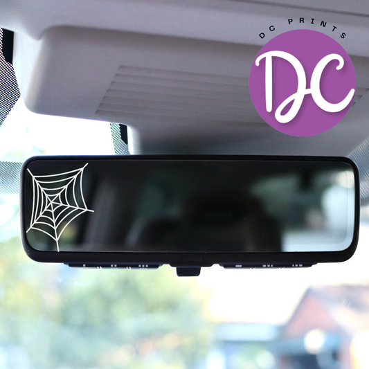 Spiderweb Rearview Mirror Car Decal