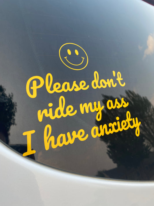 Please Don’t Ride My Ass Car Decal