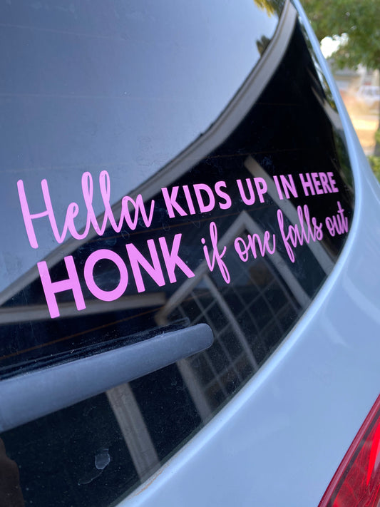 Hella Kids Up In Here Car Decal